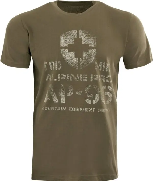 ALPINE PRO ALPINE PRO MERES Мъжка тениска, тъмнозелено, размер