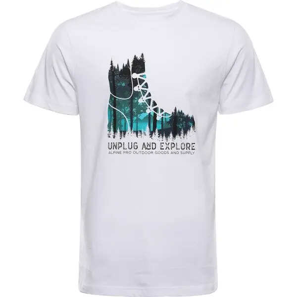 ALPINE PRO ALPINE PRO NESAD Мъжка тениска, бяло, размер