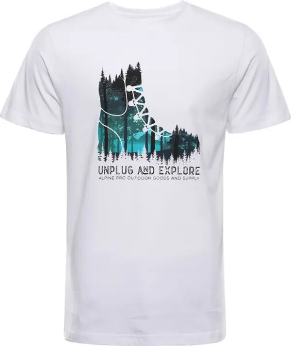 ALPINE PRO ALPINE PRO NESAD Мъжка тениска, бяло, размер