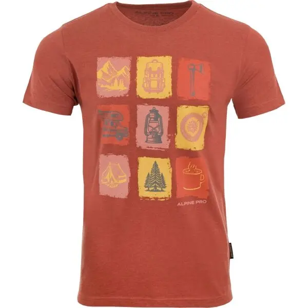 ALPINE PRO ALPINE PRO NEWEC Мъжка тениска, оранжево, размер