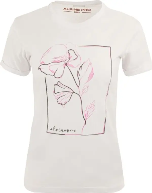 ALPINE PRO ALPINE PRO NUNA Дамска тениска, бяло, размер