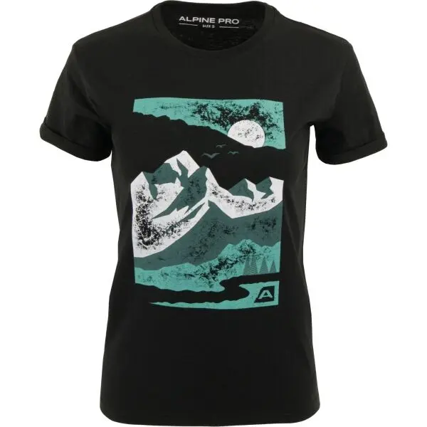 ALPINE PRO ALPINE PRO NUNA Дамска тениска, черно, размер