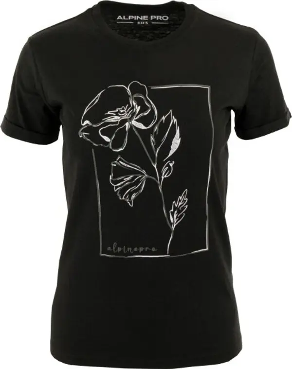 ALPINE PRO ALPINE PRO NUNA Дамска тениска, черно, размер