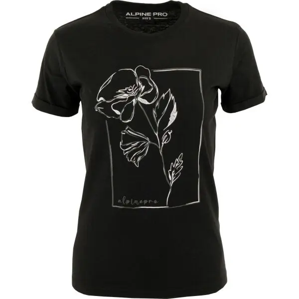 ALPINE PRO ALPINE PRO NUNA Дамска тениска, черно, размер