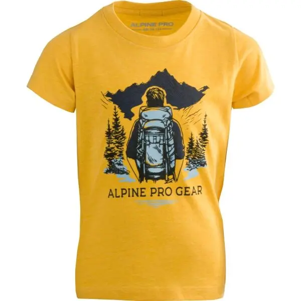ALPINE PRO ALPINE PRO NUPO Детска тениска, жълто, размер 128-134