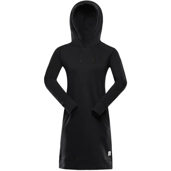 ALPINE PRO ALPINE PRO OLEBA Дамска рокля тип суитшърт, черно, размер
