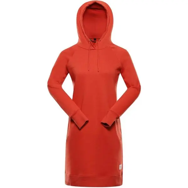 ALPINE PRO ALPINE PRO OLEBA Дамска рокля тип суитшърт, червено, размер