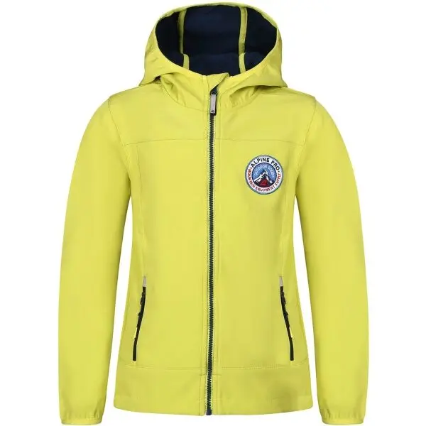 ALPINE PRO ALPINE PRO OMANO Детско софтшел яке, жълто, размер 140-146