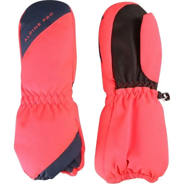 ALPINE PRO ALPINE PRO ORELO Детски зимни ръкавици, розово, размер