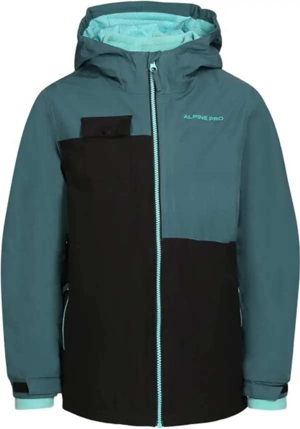 ALPINE PRO ALPINE PRO PLEGA Детско зимно яке, тъмнозелено, размер 104-110