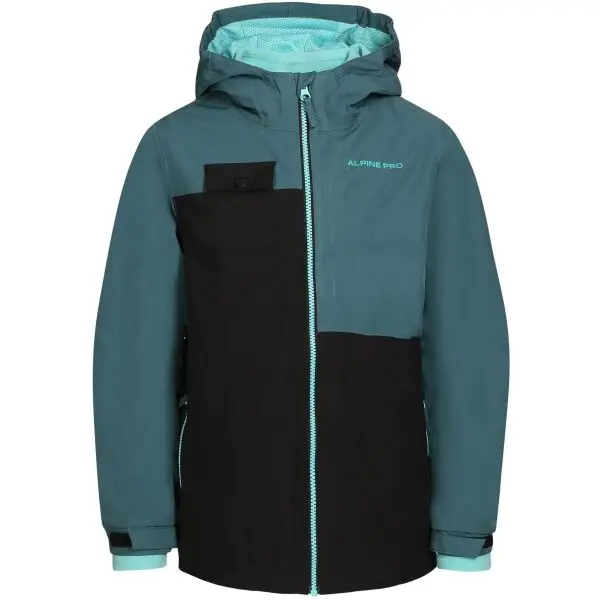 ALPINE PRO ALPINE PRO PLEGA Детско зимно яке, тъмнозелено, размер 116-122