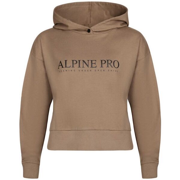 ALPINE PRO ALPINE PRO QEUDA Дамски суитшърт, кафяво, размер