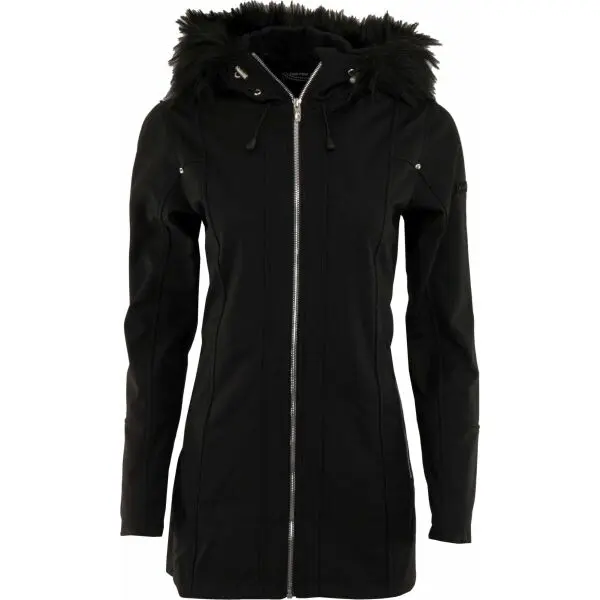 ALPINE PRO ALPINE PRO REBA Дамско дълго яке-софтшел, черно, размер