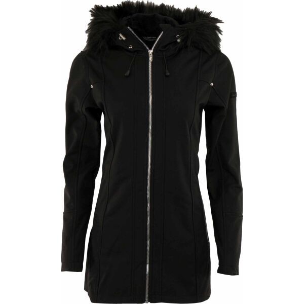ALPINE PRO ALPINE PRO REBA Дамско дълго яке-софтшел, черно, размер