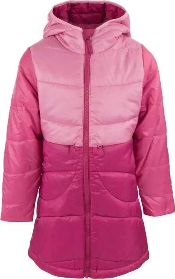 ALPINE PRO ALPINE PRO ROMBO Детско дълго яке, розово, размер 116-122