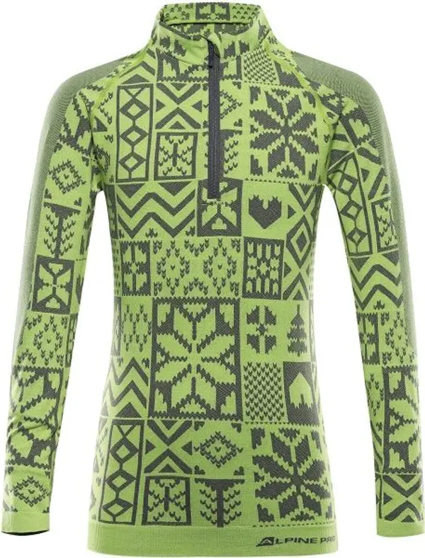 ALPINE PRO ALPINE PRO SEAMO Детска функционална термо блуза, зелено, размер