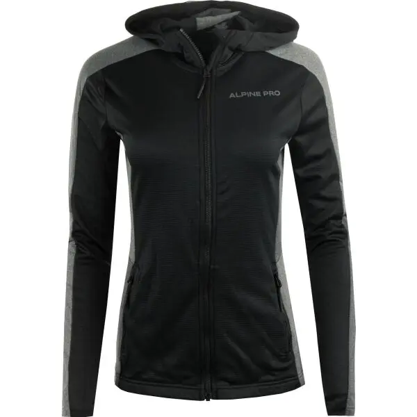 ALPINE PRO ALPINE PRO SELEDA Дамски суитшърт с качулка, черно, размер