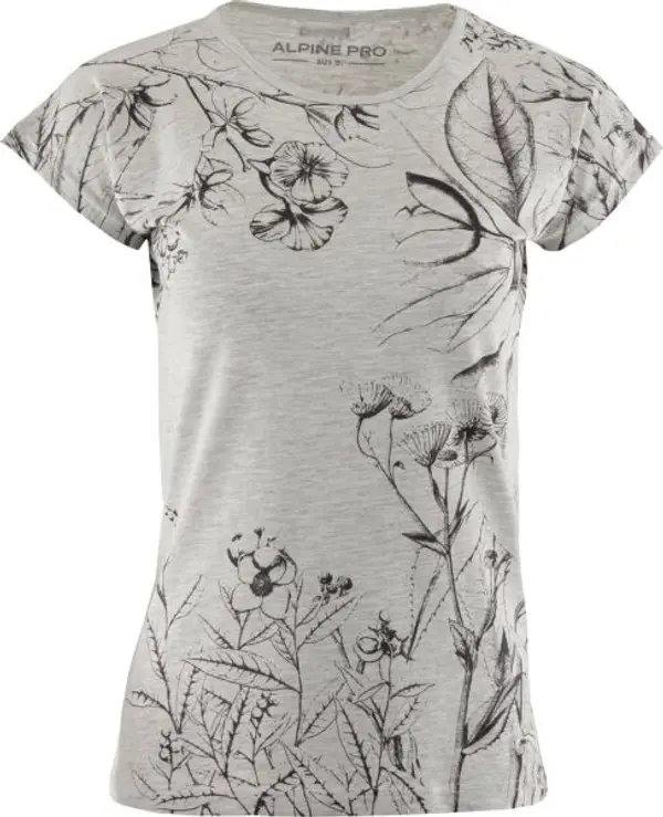 ALPINE PRO ALPINE PRO SEWRA Дамска тениска, сиво, размер