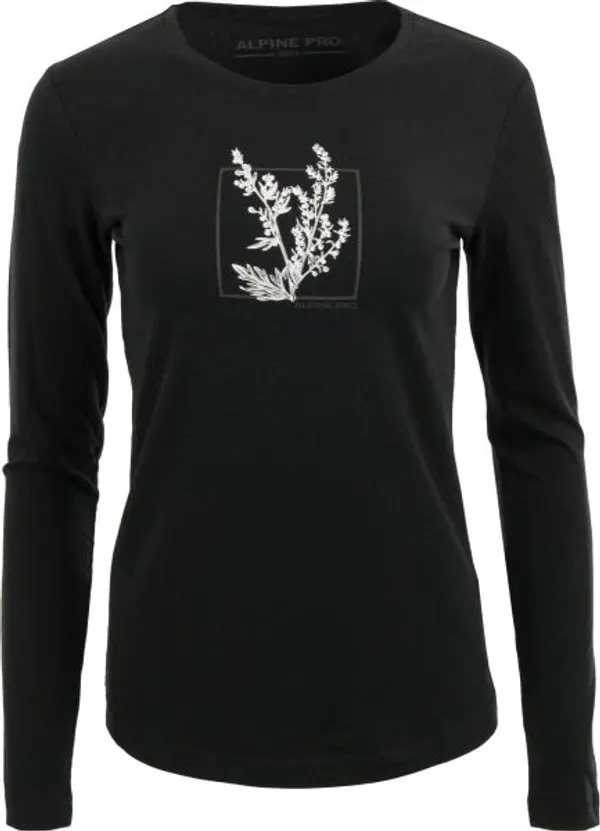 ALPINE PRO ALPINE PRO SFERA Дамска тениска с дълги ръкави, черно, размер