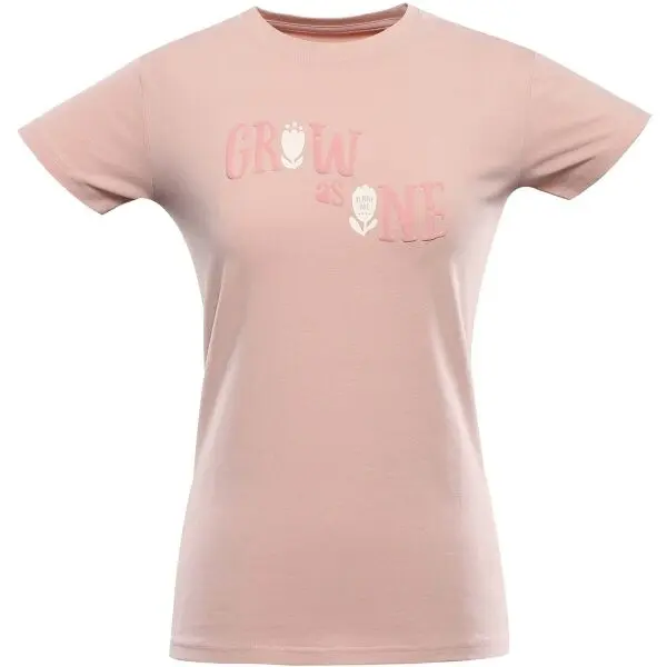 ALPINE PRO ALPINE PRO SUMEKA Дамска тениска с къс ръкав, цвят сьомга, размер