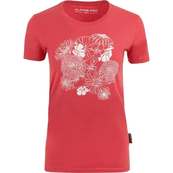 ALPINE PRO ALPINE PRO VILA Дамска тениска, розово, размер
