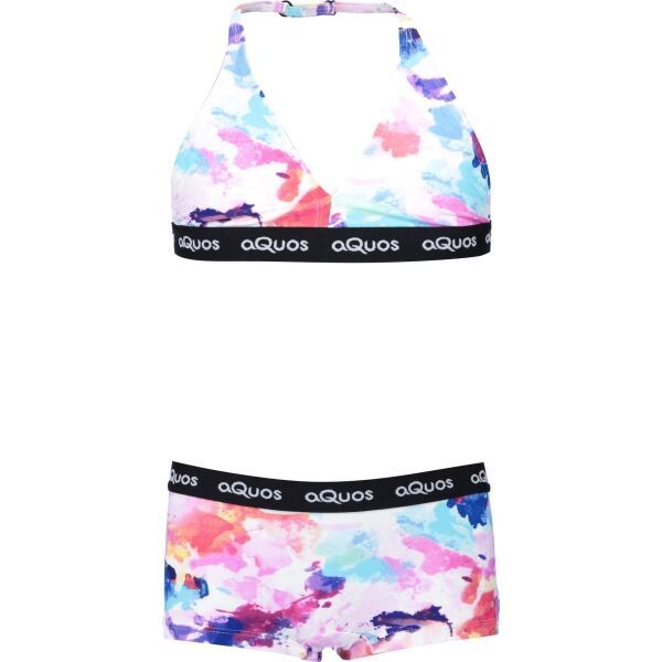 AQUOS AQUOS ASTRELLA Спортен бански костюм от две части за момичета, бяло, размер
