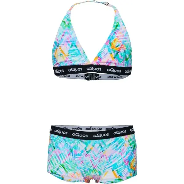 AQUOS AQUOS BONA Момичешки спортни двуцветни бански, микс, размер 128-134