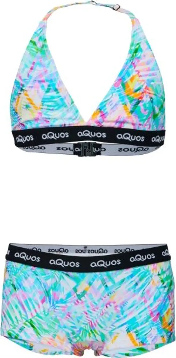 AQUOS AQUOS BONA Момичешки спортни двуцветни бански, микс, размер 164-170