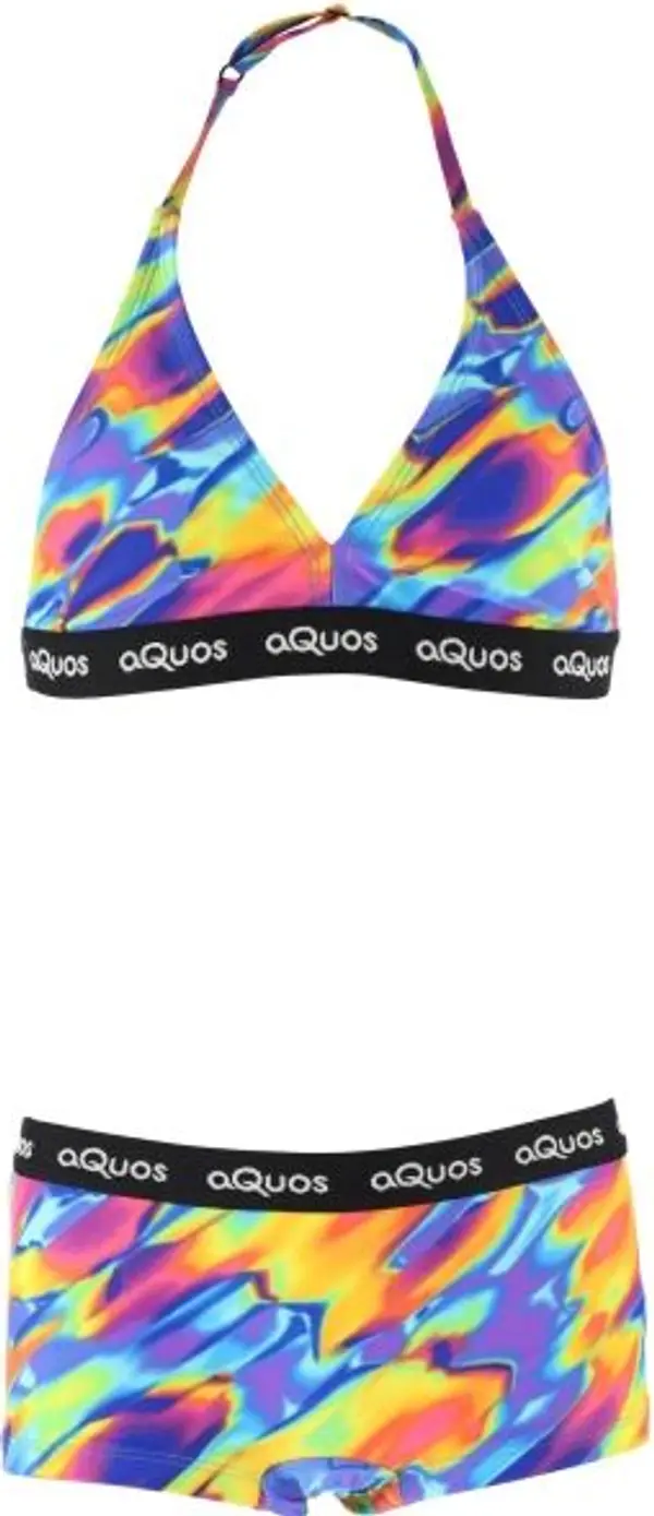 AQUOS AQUOS KESTREL Спортен бански от две части за момичета, микс, размер 140-146