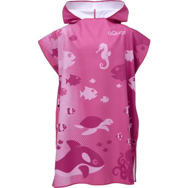 AQUOS AQUOS SEA PONCHO M Детско пончо от бързосъхнещ материал, розово, размер
