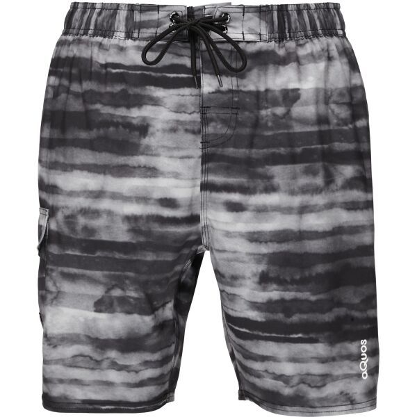 AQUOS AQUOS STRIPES Мъжки плувни шорти, черно, размер