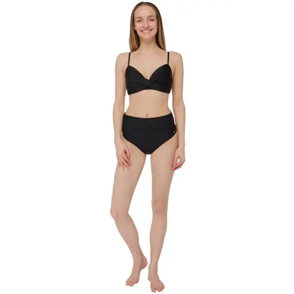 AQUOS AQUOS SWIMMING DRESS Дамски двуцветни бански, черно, размер