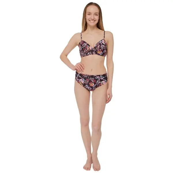 AQUOS AQUOS SWIMMING DRESS Дамски двуцветни бански, черно, размер