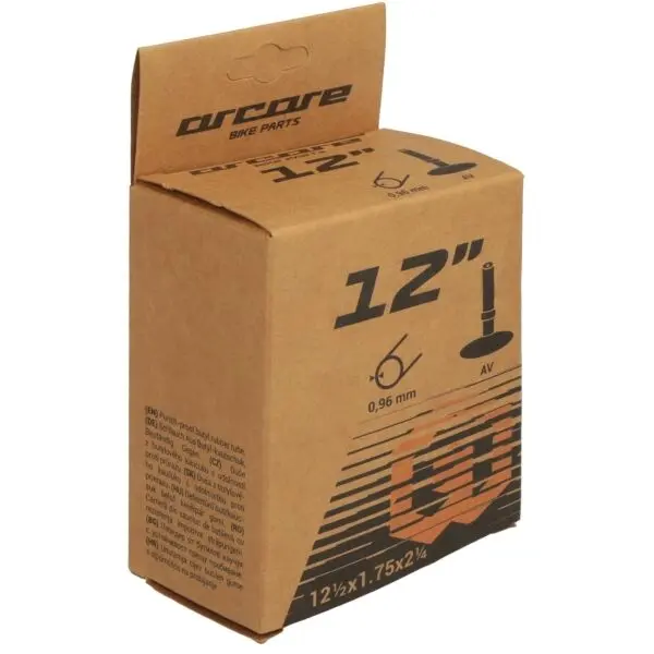 Arcore Arcore 12AV 1/2X1,75X2 1/4 Велосипедна вътрешна гума, черно, размер