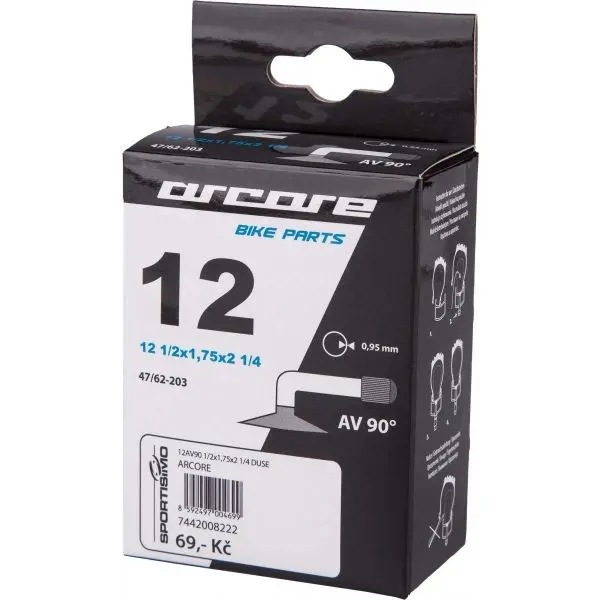 Arcore Arcore 12AV90 Велосипедна вътрешна гума, черно, размер