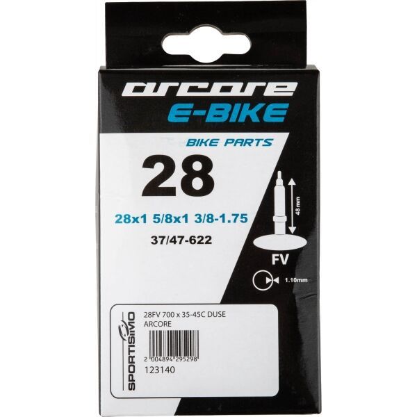 Arcore Arcore 28FV1 E-BIKE Вътрешна гума за E-BIKE, черно, размер
