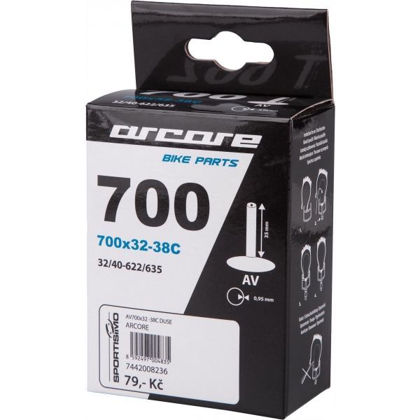 Arcore Arcore AV700x32-38C Велосипедна вътрешна гума, черно, размер os