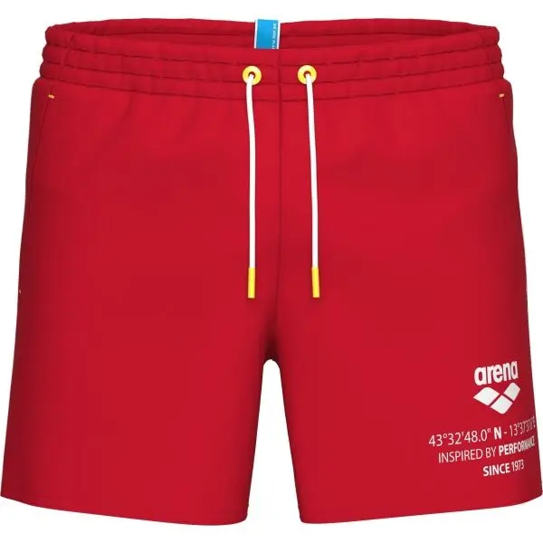 Arena Arena GRAPHIC BEACH SHORT Мъжки плажни шорти, червено, размер