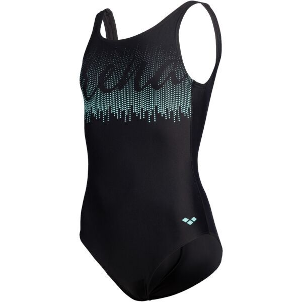 Arena Arena GRAPHIC SWIMSUIT U BACK Спортен бански за момичета, черно, размер