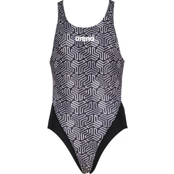 Arena Arena KIKKO JR SWIM TECH BACK Цял бански за момичета, сиво, размер