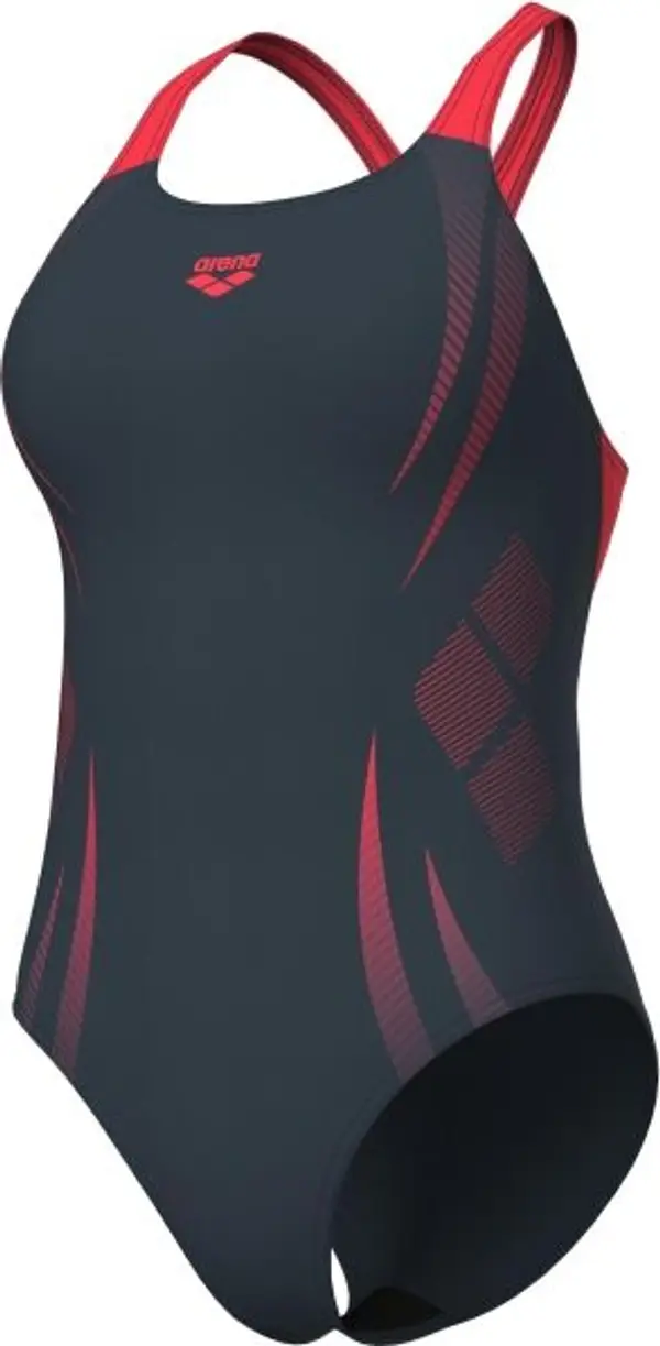 Arena Arena POSEIDONIA SWIMSUIT SWIM PRO BACK LB Дамски бански, тъмносиво, размер