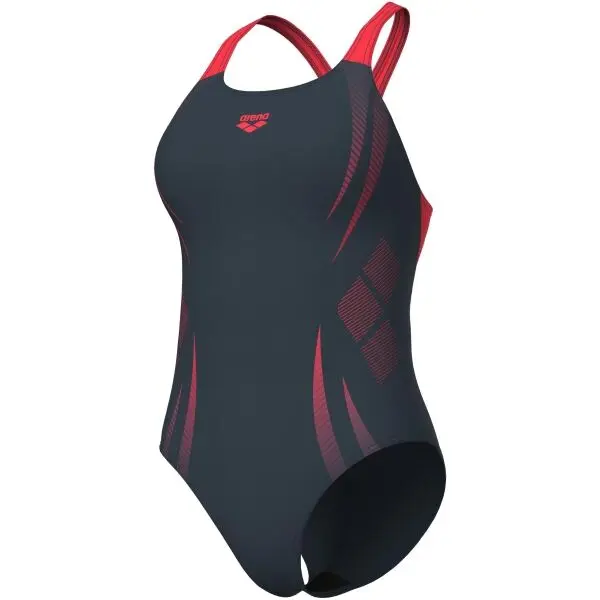Arena Arena POSEIDONIA SWIMSUIT SWIM PRO BACK LB Дамски бански, тъмносиво, размер