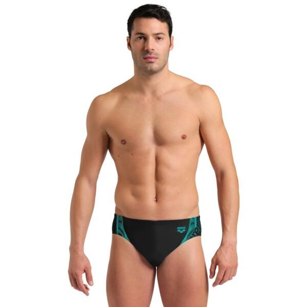 Arena Arena SWIM BRIEF GRAPHIC Мъжки бански, тип слипове, черно, размер