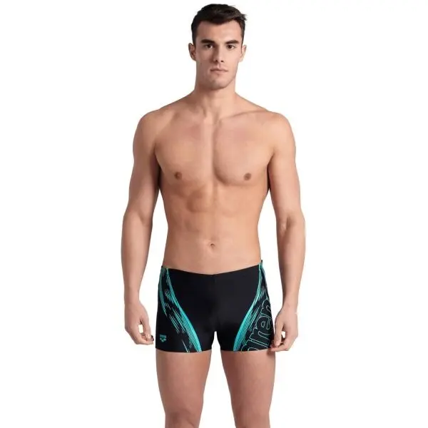 Arena Arena SWIM SHORT GRAPHIC Мъжки бански, тип боксерки, черно, размер