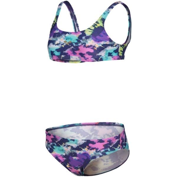 Arena Arena TIE AND DYE BIKINI TOP Момичешки бански от две части, микс, размер