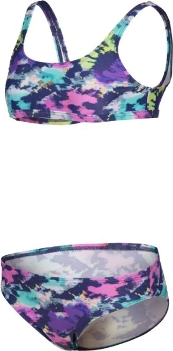 Arena Arena TIE AND DYE BIKINI TOP Момичешки бански от две части, микс, размер 6-7 години