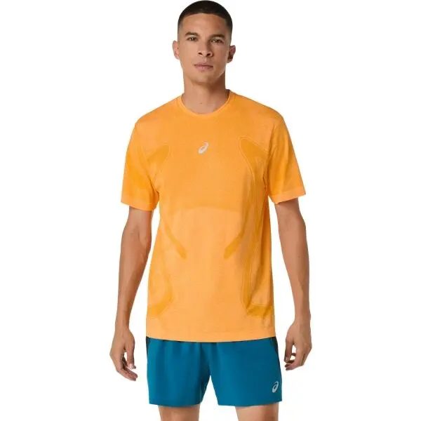 ASICS ASICS ROAD SEAMLESS SS TOP Мъжка тениска за бягане, оранжево, размер