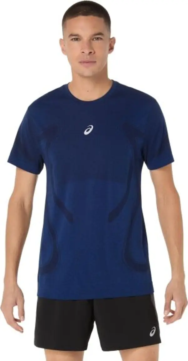 ASICS ASICS ROAD SEAMLESS SS TOP Мъжка тениска за бягане, синьо, размер