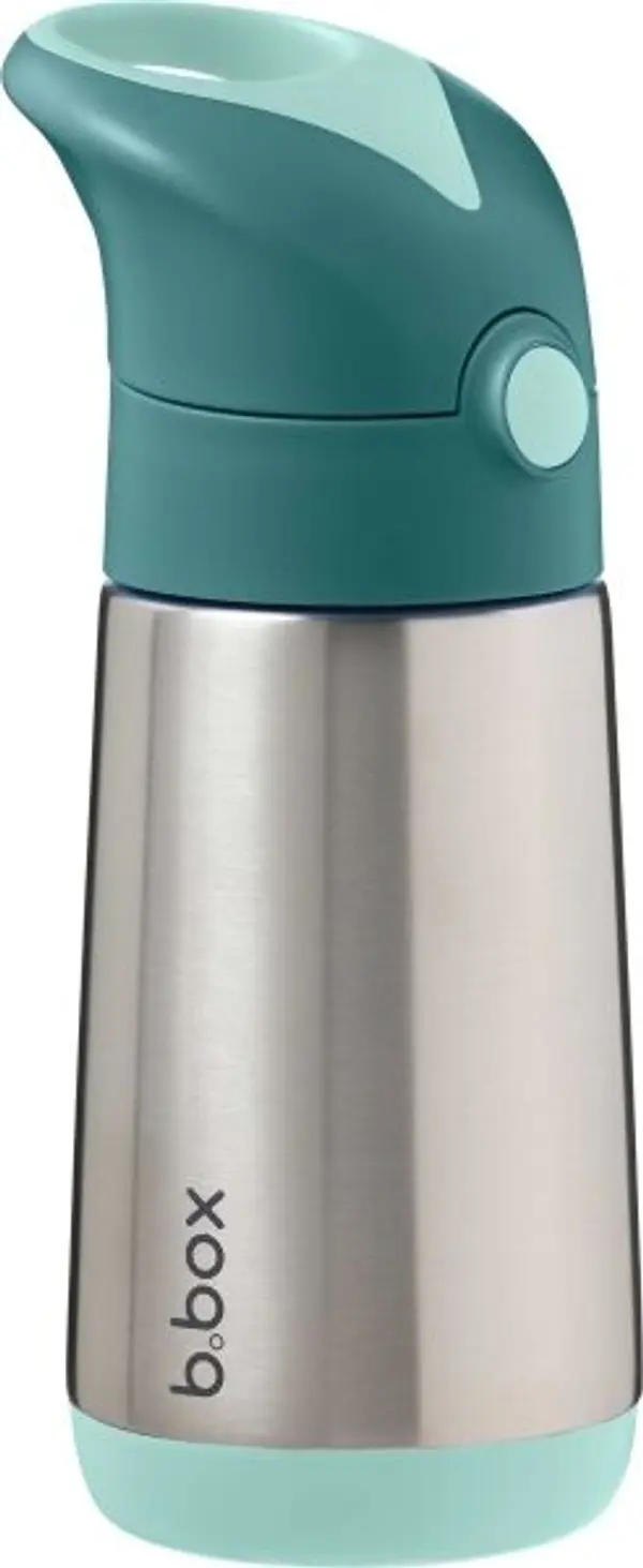 b.box b.box EMERALD FOREST 350 ML Термос със сламка, сребърно, размер 350 ML