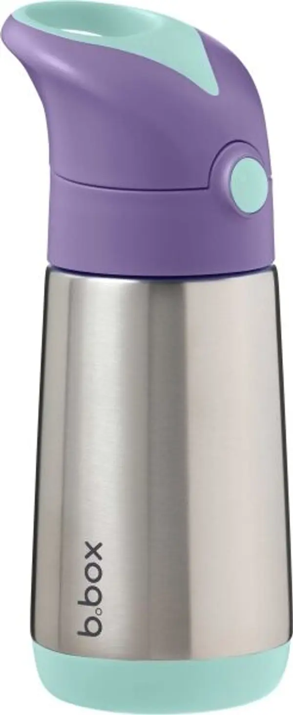 b.box b.box LILAC POP 350 ML Термос със сламка, сребърно, размер 350 ML